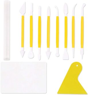 11 Stuks Klei Gereedschap Kit Keramische Aardewerk Carving Vormgeven Beeldhouwen Gereedschap Met Acryl Klei Roller Voor Kid Diy Clay Craft
