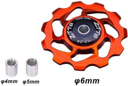 11 T Aluminium Mtb Fiets Achterderailleur Pulley Jockey Racefiets Gids Roller Spanner Deel Fietsen Accessoire rood