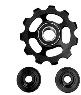 11 T Aluminium Mtb Fiets Achterderailleur Pulley Jockey Racefiets Gids Roller Spanner Deel Fietsen Accessoire zwart
