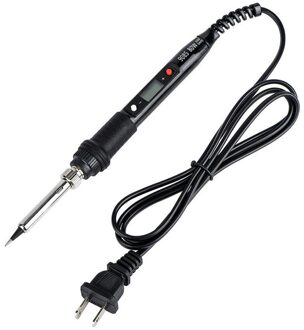 110/220V 80W Elektrische Soldeerbout Lcd Digitale Warmte Handmatige Soldeer Draad Pincet Repair Tool zwart 220V EU