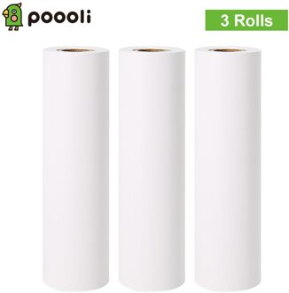 110*30Mm Thermisch Papier Roll 3 Rolls Wit Zelfklevende Printable Sticker Papier Voor Poooli L3 Draagbare thermische Printer Self-adhesive