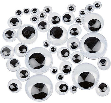 1100x Wiebel oogjes/googly eyes 4-20 mm