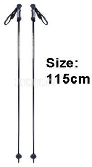 110Cm-130Cm Ultralight Ski Pole Ultra-Fijne Carbon Fibre Sneeuw Skiën Boord Pole Draagbare Outdoor Sport trekking Stok 1 Paar 115cm