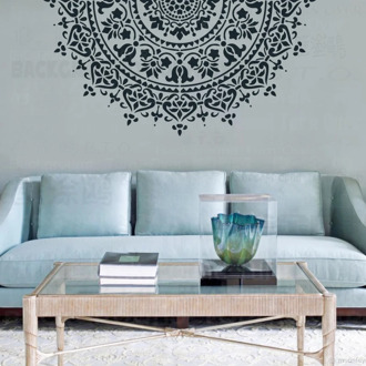 110cm 70cm Stencil Stencils For Walls Large Paint Big Template Reusable Flooring Tile Mandala Indian Arabic Ethnic Round S052