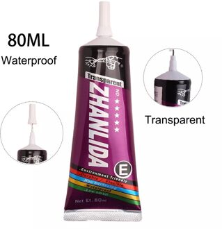 110Ml E8000 Super Mobiele Telefoon Screen Lijm Kleding Textiel Stof Rubber Component T7000 T8000 T5000 B7000 Sieraden Bead Lijm E-Glue 80ML doorzichtig