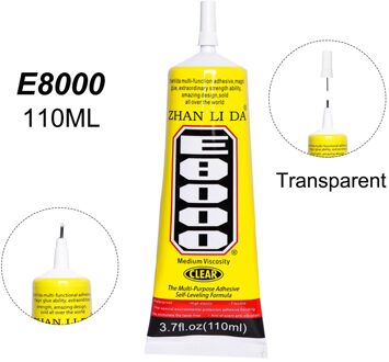 110Ml E8000 Super Mobiele Telefoon Screen Lijm Kleding Textiel Stof Rubber Component T7000 T8000 T5000 B7000 Sieraden Bead Lijm E8000 110ML doorzichtig