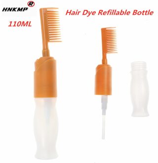 110Ml Plastic Haarverf Hervulbare Fles Applicator Kam Doseren Salon Haarkleuring Kappers Styling Tool