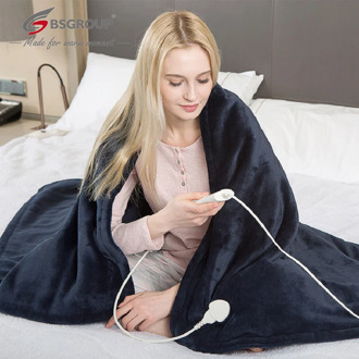 110V 115W 50x60'' Double Side Soft Flannel Heating Blanket Throws Electric Thermal Blankets Queen Size Bed Heats Up Fast US Plug