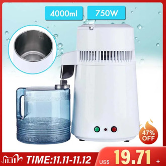 110V/220V 750W 4L Pure Water Distiller Water Purifier Container Stainless Steel Water Filter Device Household Distilled Water