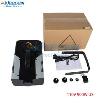 110V 220V 900W High Power 1L Nano Desinfectie Verstuiver Afstandsbediening Rookmachine Spuit Us/Eu/Uk Plug Voor Car Home Office 110V 900W 1L US