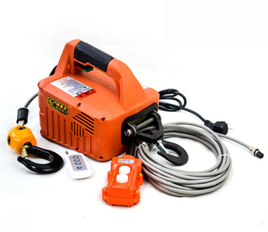 110V/220V Portable Electric Winch Electric Lifting Traction Hoist Electric Hoist Windlass Load 500KG 60M Remote Control