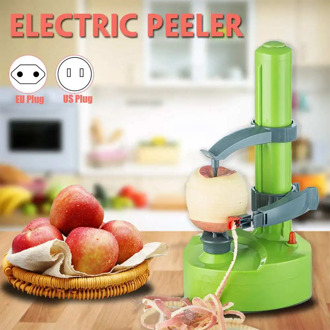 110V/220V Vegetable Peeler Fruit Potato Peeling Machine Stainless Steel Multifunction Auto Electric Rotating Cutter Paring Tool