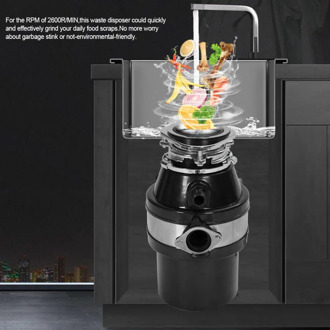 110V-240V Food Waste Disposers Garbage Disposal 0.5HP 2600RPM Device Multi Stage Grinding Tool for Kitchen Supplies