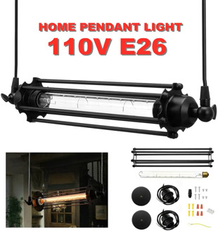 110V Vintage Industrial Pendant Lamp Kitchen Bar Hanging Chain Light Wall Lamp E26