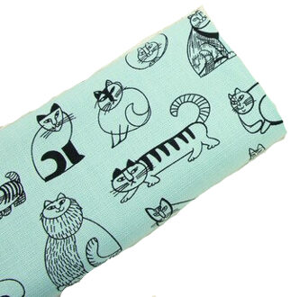 110X45Cm Dikke 100% Katoen Kat Gedrukt Doek Naaien Jurk Quilten Stoffen Voor Patchwork Handwerken Diy Handgemaakte materiaal katoen kleding stof 3