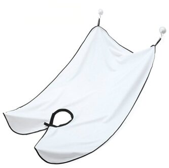 110X70Cm Mannen Scheren Doek Badkamer Schoonmaken Schort Mannen Scheren Schort Huishoudelijke Reiniging Artefact Met Transparante zuig wit