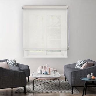 1110 Lichtdoorlatend Rolgordijn Gebroken Wit Effen 180x250cm