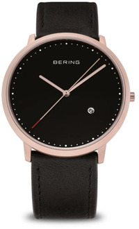 11139-462 - Horloge - Leer - Rosékleurig - Ø 39 mm