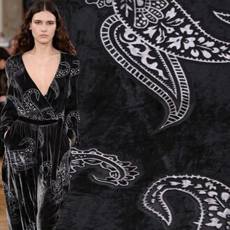 114cm brede zijde fluwelen stof meter 8 mm perspectief hollow bumout fluwelen zijde jurk rayon stof zijde doek 1 meter