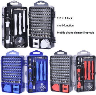 115 In 1 Mobile Phone Repair Tool Set For IPhone IPad Samsung Cell Phone Opening Tools Set Hand Tools Repair Disassemble Kit