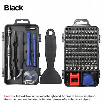 115 In 1 Schroevendraaier Set Schroevendraaier Bit Set Multifunctionele Precisie Mobiele Telefoon Reparatie Apparaat Handgereedschap torx Hex zwart