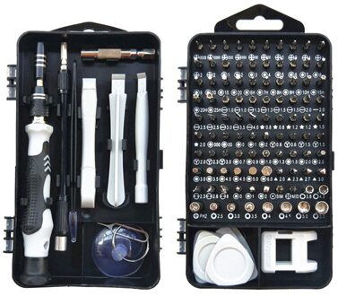 115 In 1 Set Schroevendraaier Multifunctionele Mobiele Telefoon Demontage Gereedschap Voor Iphone Samsung Xiaomi Huawei Smart Telefoon Reparatie zwart