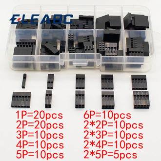 115pc Dupont sets Kit with box 1P/2P/3P/4P/5P/6P/2*2/2*3/2*4/ 2*5Pin Housing Plastic Shell Terminal Jumper Wire Connector set