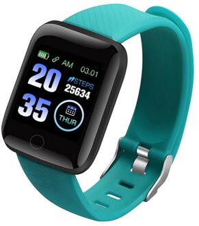 116 Plus Smart Armband Horloge Kleur Screen Hartslag Bloeddruk Monitoring Track Beweging Waterdichte Outdoor Stappentellers groen