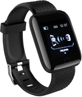 116 Plus Smart Band Smart Armband Voor Android Iphone IP67 Waterdicht Hartslag Tracker Bloeddruk Zuurstof Sport Wirstbands zwart