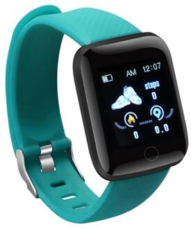 116 Plus Smart Fitness Armband Horloge Kleur Screen Hartslag Bloeddrukmeter Fitness Tracker IP67 Waterdichte Stappentellers groen