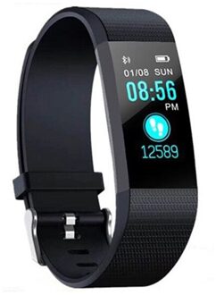 116 Plus Smart Horloge Bluetooth Hartslag Bloeddrukmeter Fitness Tracker Ota Upgrade Ondersteuning Waterdicht IP67 Zwift Bruin