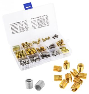 116Pcs Zelftappende Draad Sleuven Schede En Draad Schroefdraad Jas Combinatie Draad Reparatie M3-M12 Reparatie Tools