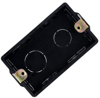 118*72mm Wall Mounted Junction Box voor Dimmer Lichtschakelaar Black Installatie Box voor ONS standaard
