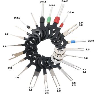 118Pcs Auto Terminal Removal Tool Kitelectrical Draad Connector Pin Extractor Set Auto Audio Reparatie Navigatie Staart Harnas Tool