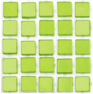 119x stuks mozaieken maken steentjes/tegels kleur lichtgroen 5 x 5 x 2 mm - Mozaiektegel