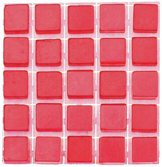 119x stuks mozaieken maken steentjes/tegels kleur rood 0.5 x 0.5 x 0.2 cm - Mozaiektegel