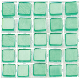 119x stuks mozaieken maken steentjes/tegels kleur turquoise 5 x 5 x 2 mm