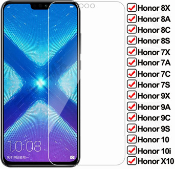 11D Protective Glass For Huawei Honor 8X 8A 8C 8S 7A 7C 7S 7X Tempered Screen Protector Honor 10 9A 9C 9S 9X 10i X10 Pro Glass
