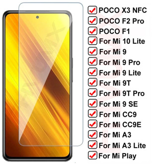 11D Protective Glass For Xiaomi Poco X3 NFC F1 F2 Pro Tempered Screen Protector For Mi 10 Lite Mi9 9 SE 9T CC9 CC9E A3 Lite Film