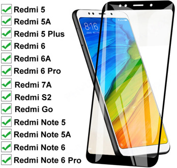 11D Tempered Glass For Xiaomi Redmi 5 Plus 5A Go 6 6A S2 7A Screen Protector Redmi Note 5 5A 6 Pro Safety Glass Protective Film