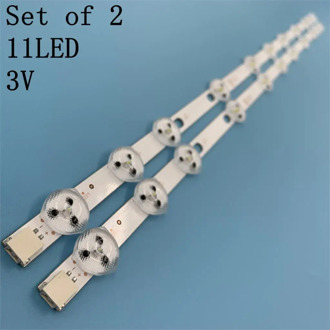 11LEDS Backlight Strip For TELEFUNKEN TE32182B29C10 32TLKDLEDSMART 32XT3000DM Bars Kit TV LED Band Innotek 32" NDV REV0.0 REV1.1