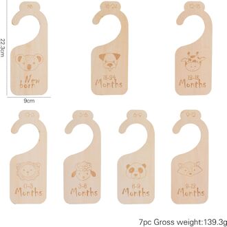 11Pc Baby Closet Verdelers Garderobe Labels Mijlpaal Voor Baby Kleding Baby Shower Houten Nursery Decor Borden Organisatie 7stk