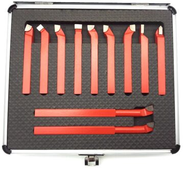 11Pcs 10X10 Mm, carbide Tip Getipt Bit Set Gesoldeerde Frees Gereedschappen Voor Metalen Cnc Draaibank, Lassen Draaien Gereedschaphouder