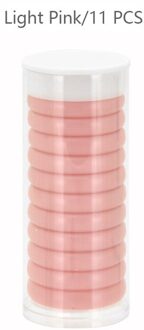 11Pcs 28Mm Hart Bindmiddel Ring Binding Schijven Diy Notebooks Planner Losse Blad Disc Paddestoel Gat Scrapbooking Ring School levert licht roze-11stk