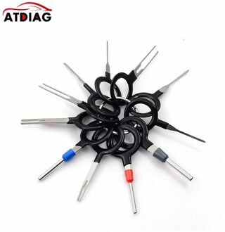 11Pcs Auto Plug Printplaat Kabelboom Terminal Removal Tool Pick Connector Crimp Pin Terug Naald