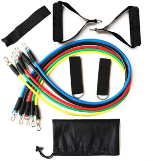 11Pcs Resistance Bands Set Crossfit Training Body Oefening Yoga Buizen Pull Rope Pilates Fitness Apparatuur Voor Home Gym Gewichten combination B