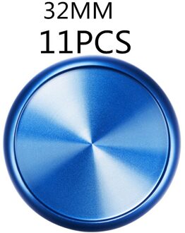 11PCS32MM Metalen Binding Ring Gesp, Aluminium Materiaal Binding Cd, Paddestoel Gat Notebook Speciale Gesp blauw