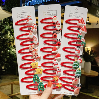 11Types Christmas Hair Clip Christmas Tree Santa Claus Hair Band Hairpins Headwear Baby Girl Christmas Hair Accessories Bebe