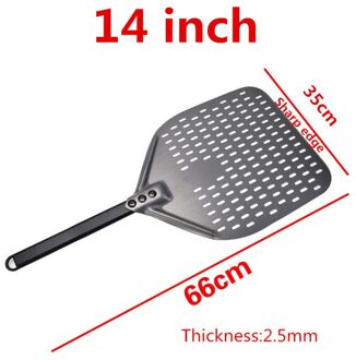 12 14 Inch Aluminium Pizza Schop Lange Steel Pastry Tool Pizza Schop Spatel Cake Bakken Flipper 14duim 66cm
