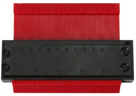 12/15/25Cm Multi-Functionele Contour Gauge Betegelen Laminaat Tegels Onregelmatige Rand Vormgeven Hout Meet Ruler tegels Laminaat Tegels 25cm / Rood